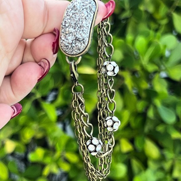 "Druzy" Bronze Chain Bracelet - Picture 4 of 10